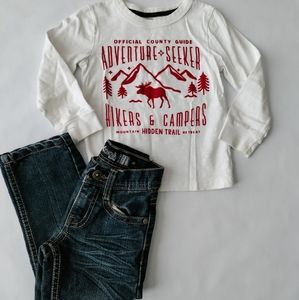 Toddler Boys Outfit Shirt and Jeans Size 3T
